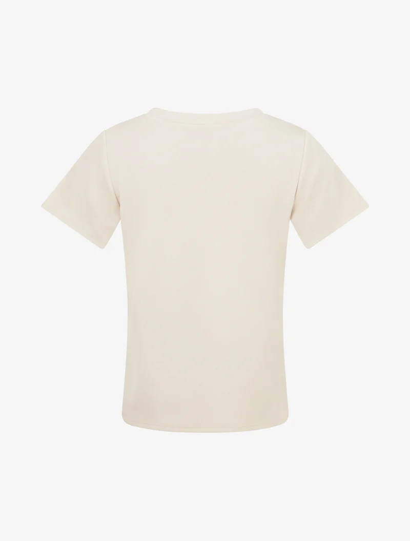 Top manches courtes à boucle - Beige
