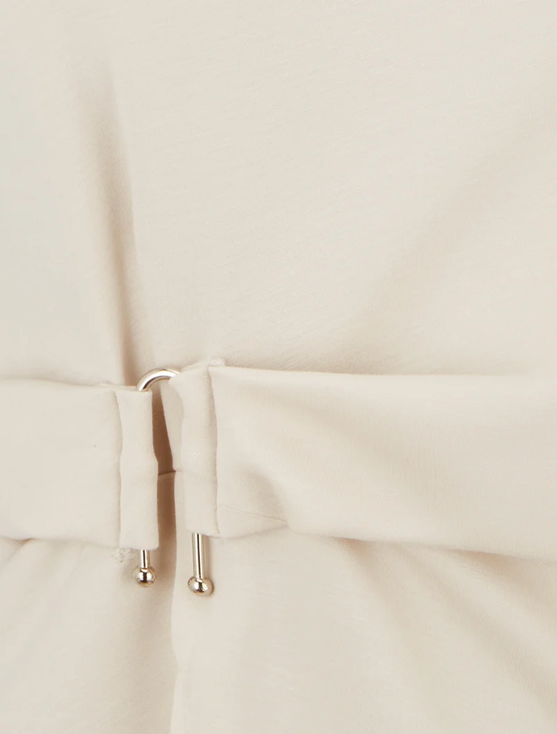 Top manches courtes à boucle - Beige
