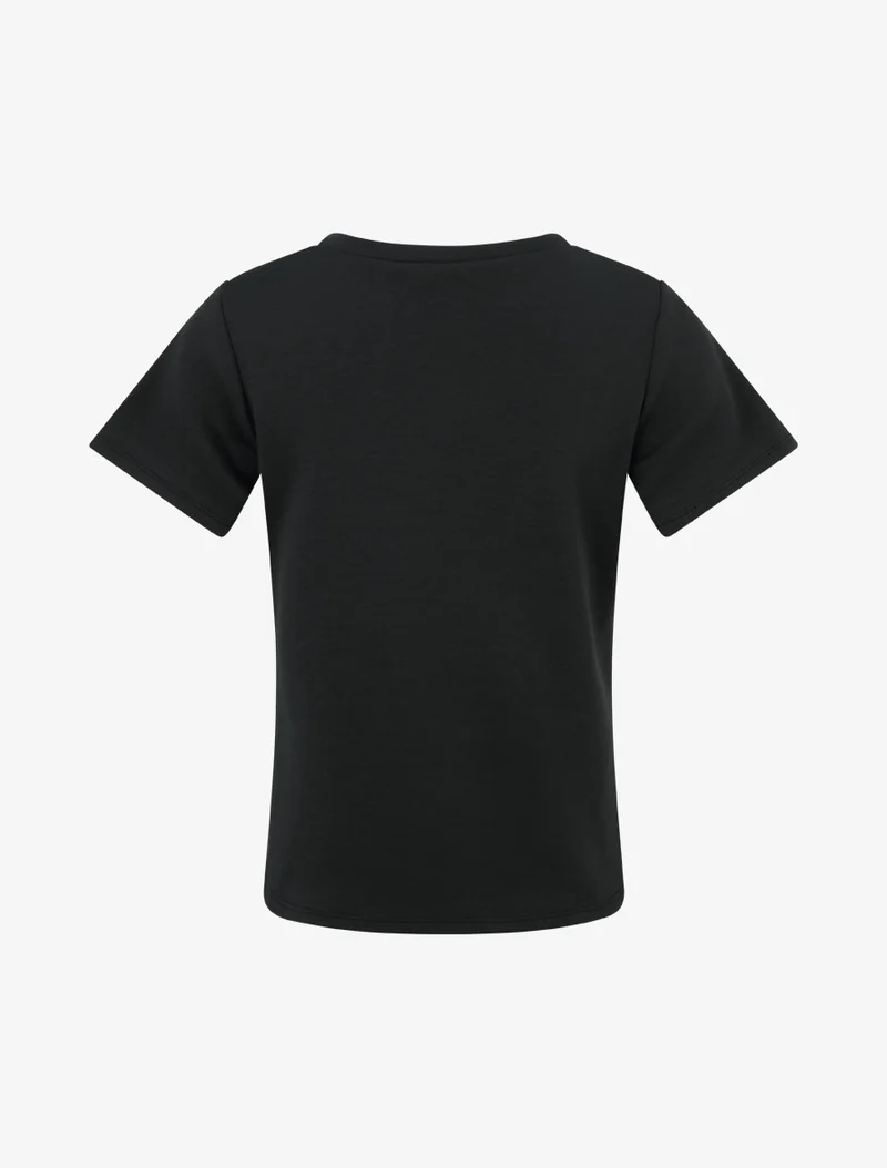Top manches courtes à boucle - Noir