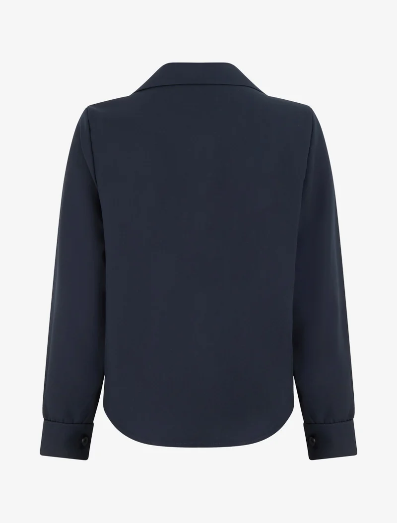 Chemisier noué asymétrique - Marine
