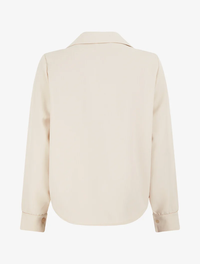 Chemisier noué asymétrique - Beige