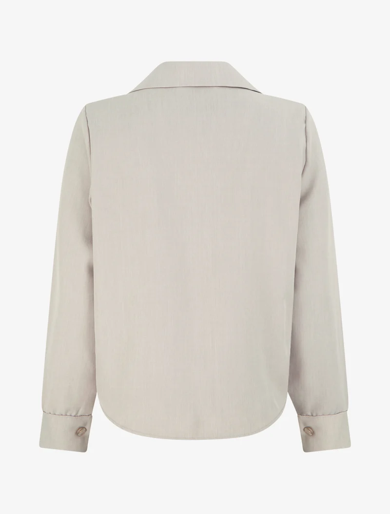 Chemisier noué asymétrique - Taupe