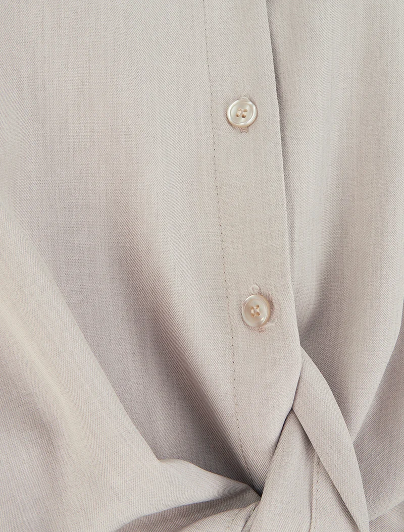 Chemisier noué asymétrique - Taupe