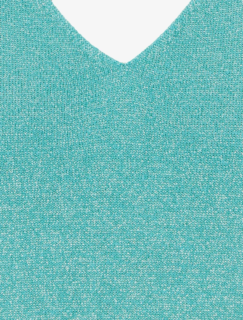 Top sans manches irisé - Turquoise