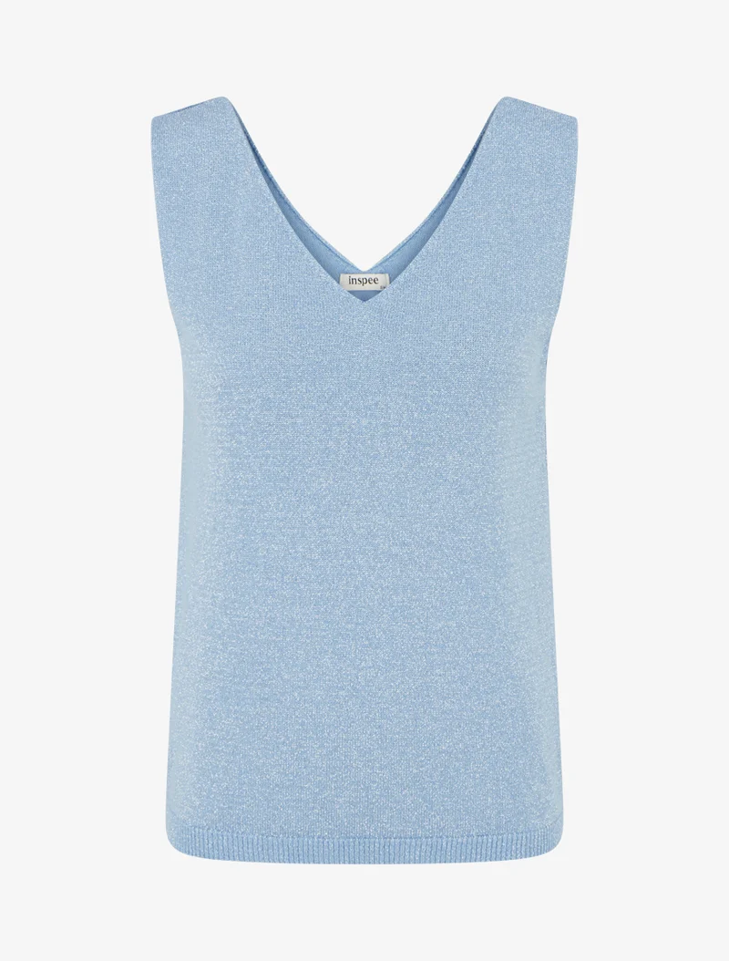 Top sans manches irisé - Bleu ciel