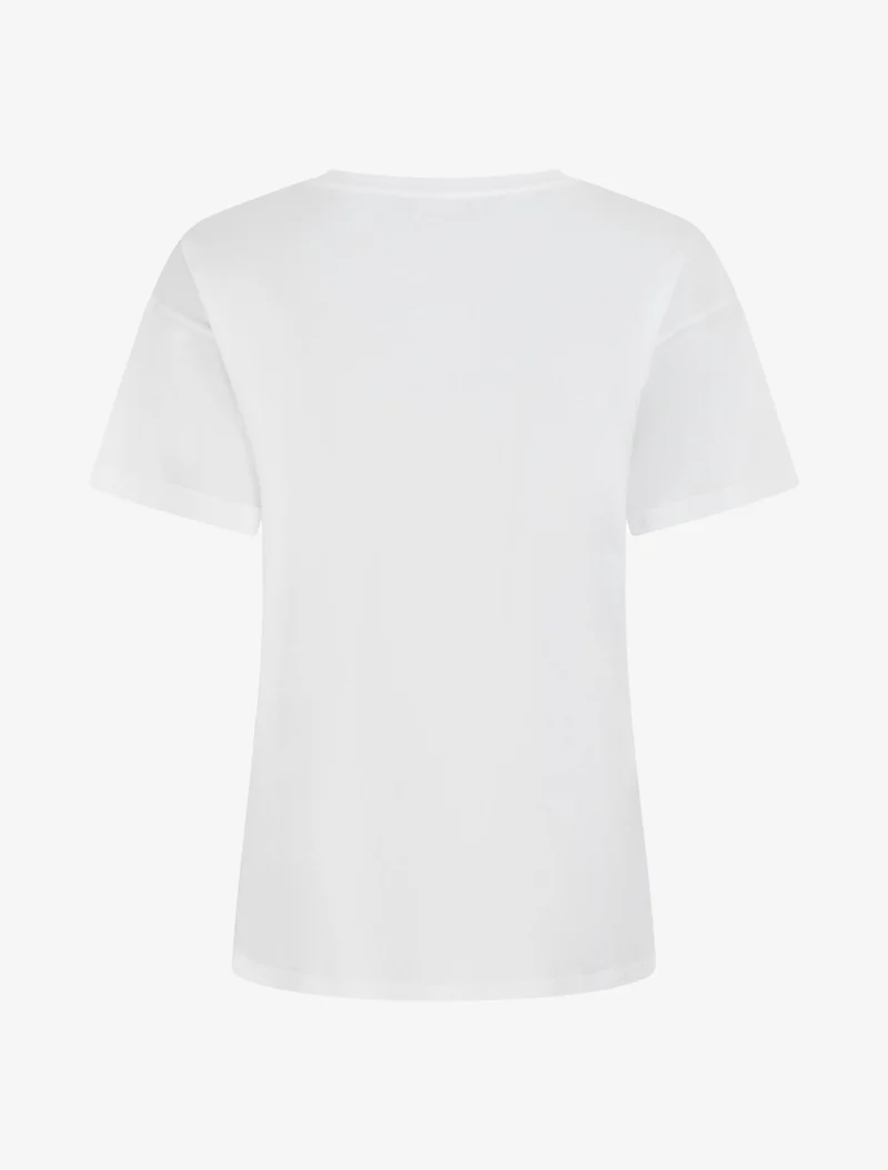 T-shirt imprimé fruits et strass - Blanc