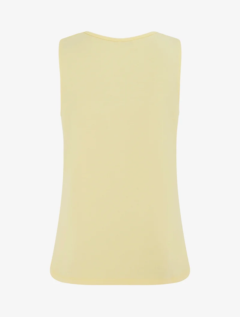 Top sans manches à bijou texturé - Jaune