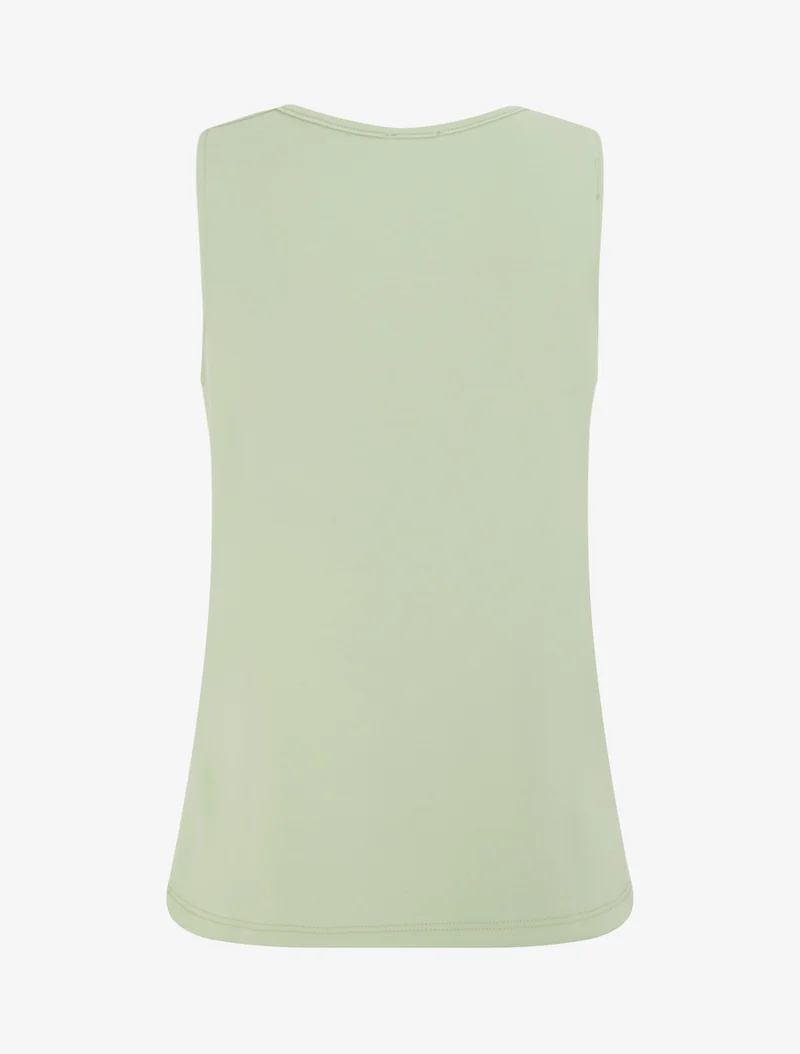Top sans manches à bijou texturé - Vert amande