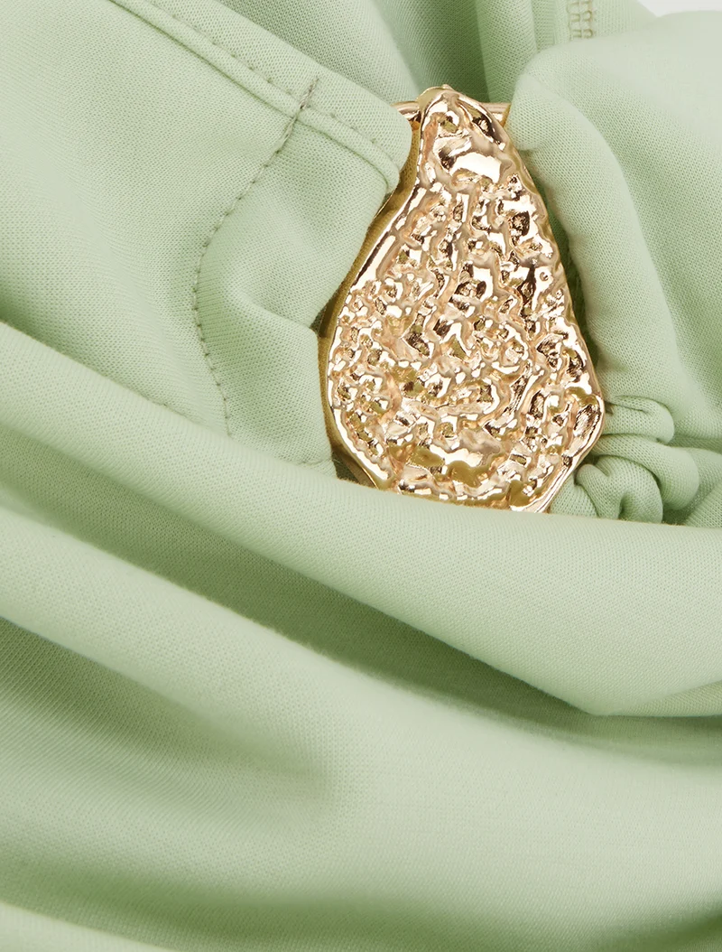 Top sans manches à bijou texturé - Vert amande