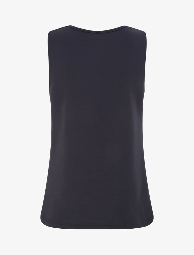 Top sans manches à bijou texturé - Bleu nuit