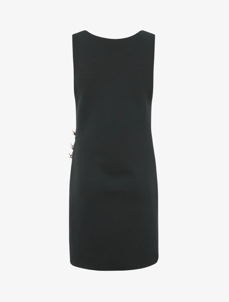Robe ajustée à boutons décoratifs - Noir