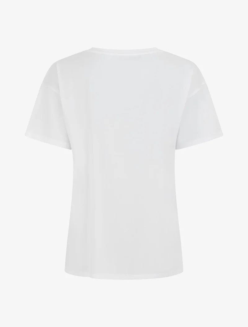 T-shirt manches courtes à message - Blanc