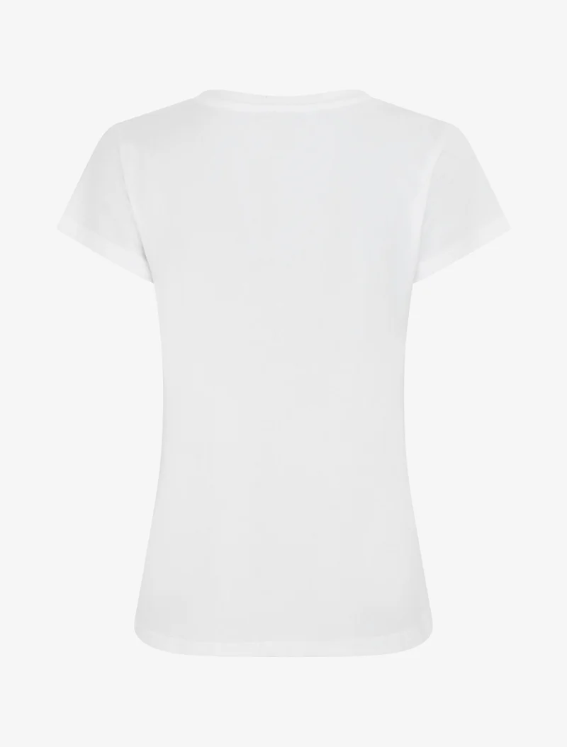 T-shirt à motif scooter strassé - Blanc