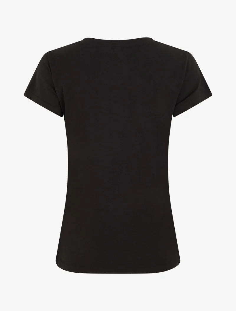 T-shirt à motif scooter strassé - Noir