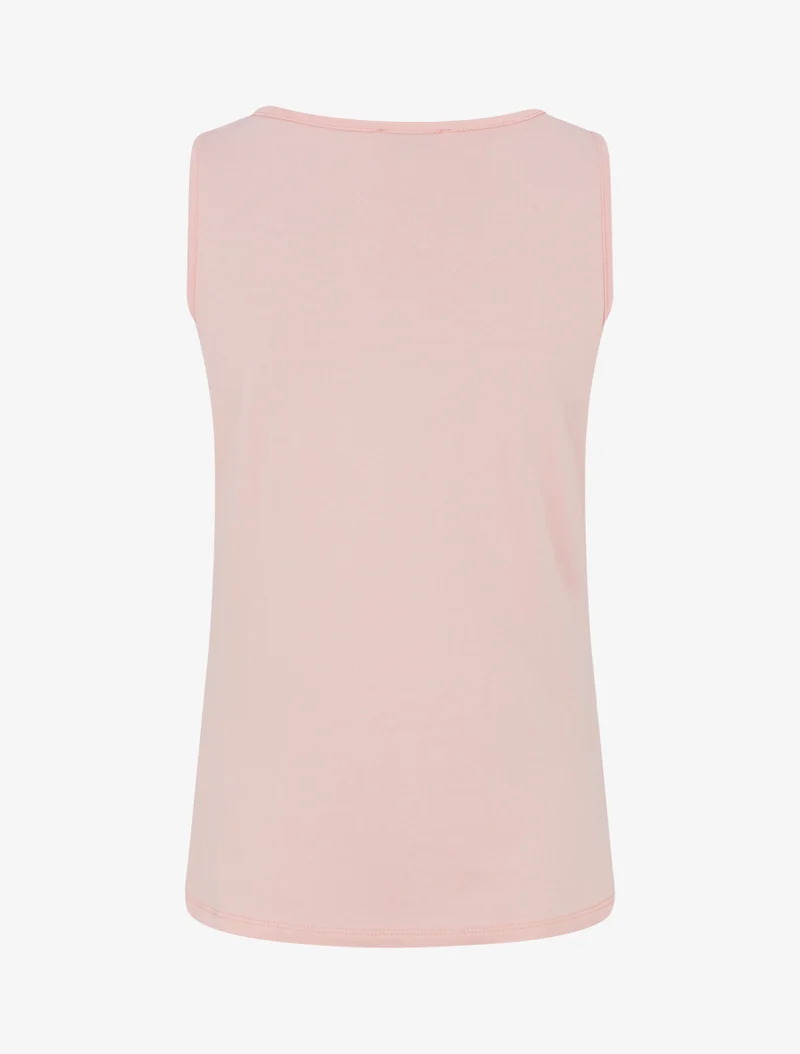 Top sans manches effet drapé à bretelle bijou - Rose