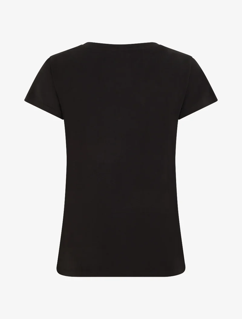 T-shirt à motif coeurs - Noir