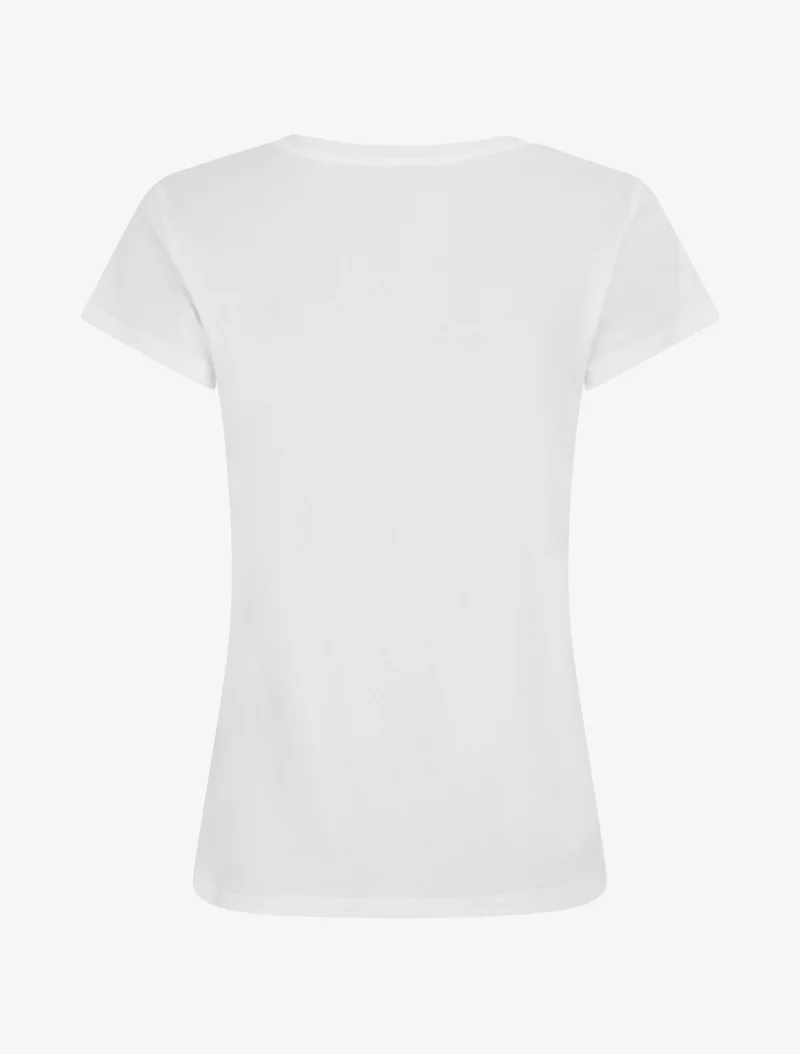 T-shirt à strass et flocage oiseaux - Blanc