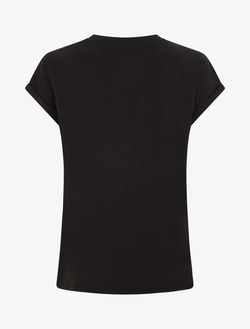 T-shirt motif baskets et papillons - Noir