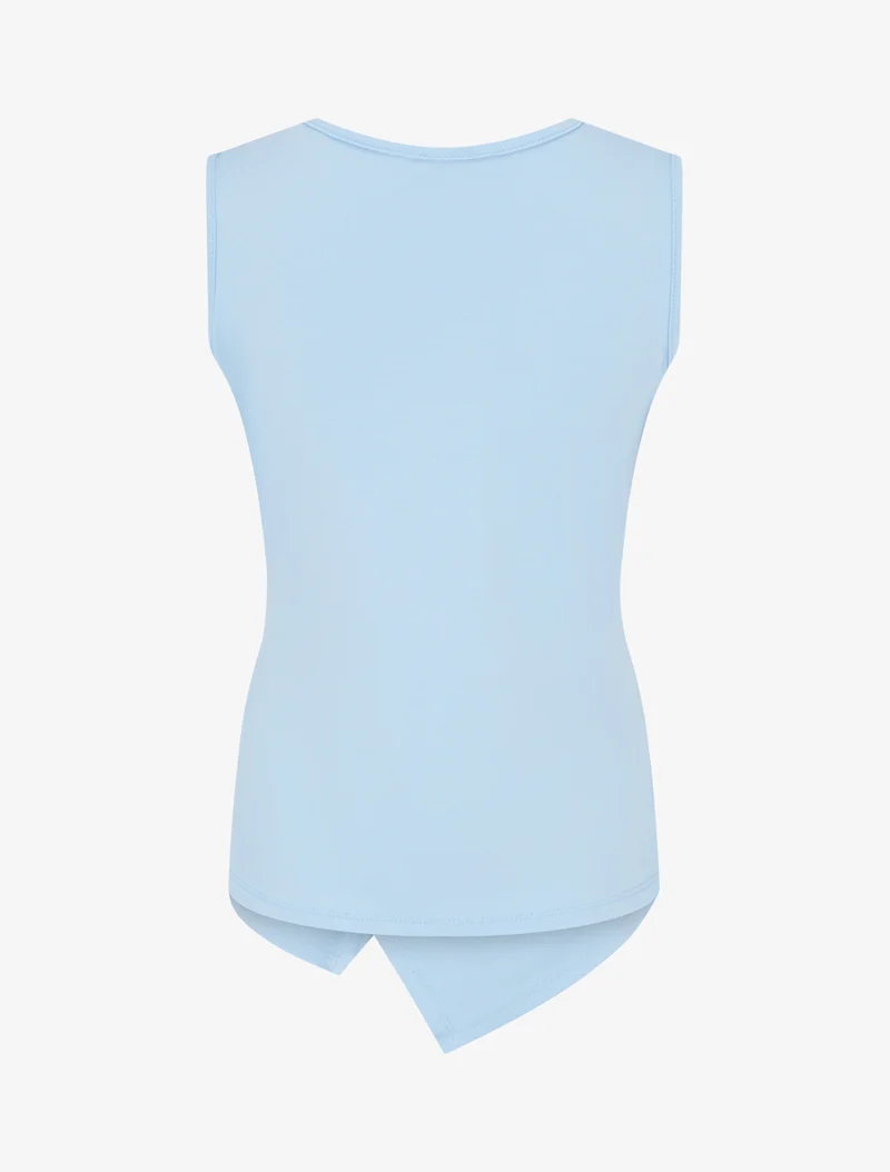 Top uni sans manches à anneau - Bleu ciel