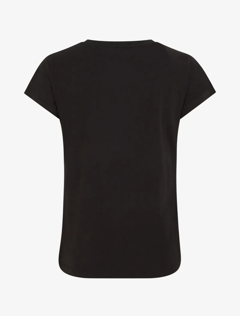 T-shirt Summer Time à strass - Noir