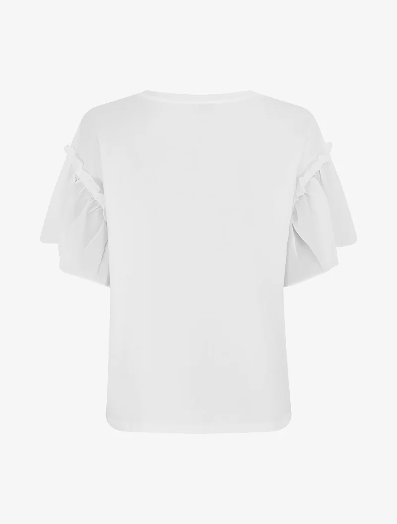 T-shirt motif sunset à strass - Blanc