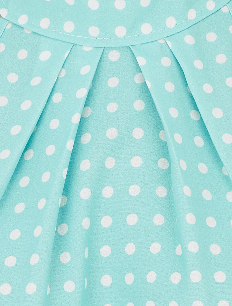 Top sans manches imprimé à pois - Vert d'eau