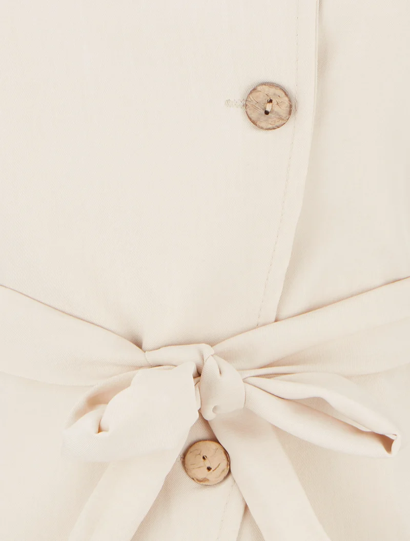 Top boutonné sans manches - Beige
