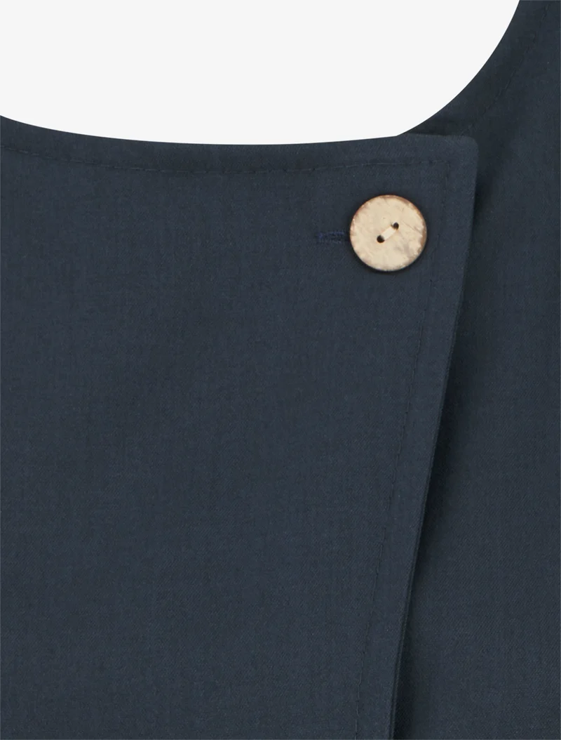 Top boutonné sans manches - Marine