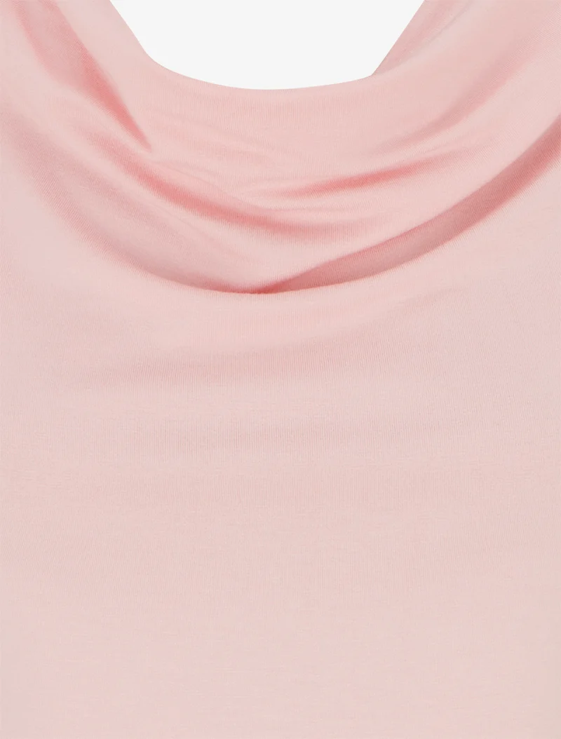 Top uni sans manches à broderie au dos - Rose