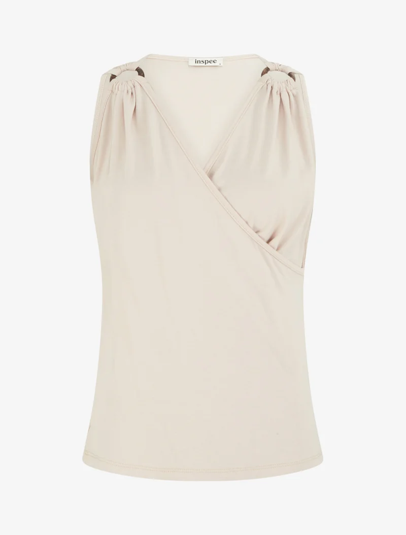 Top classique cache-coeur - Beige