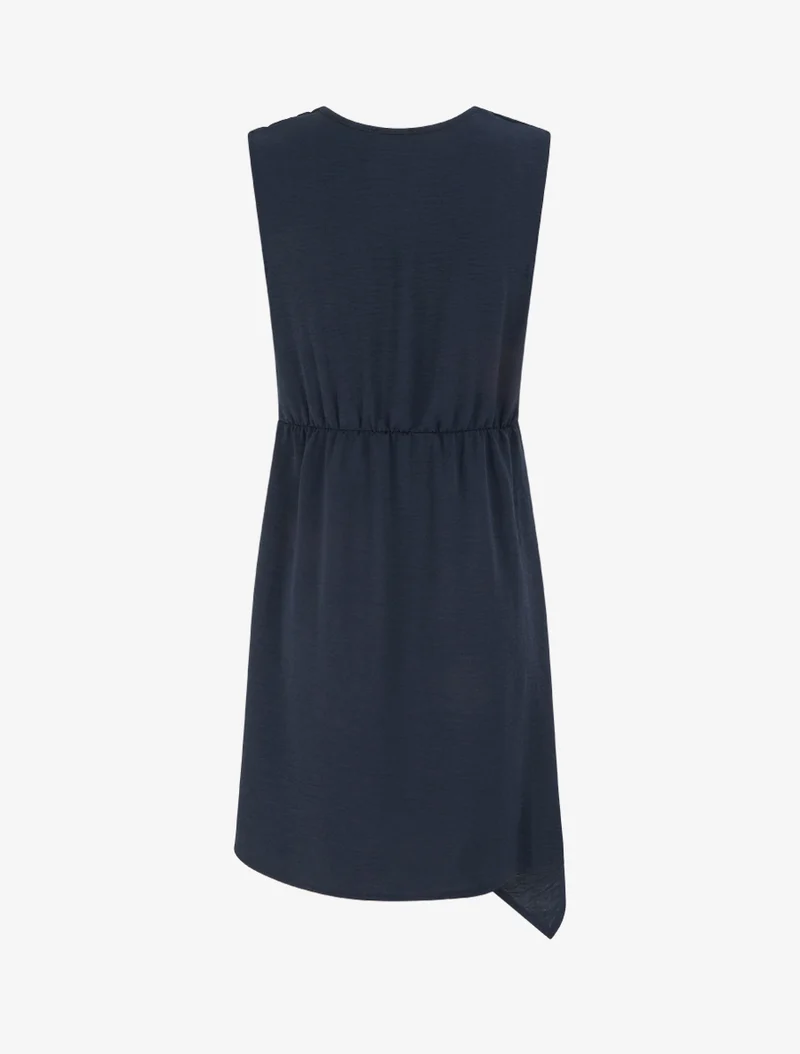 Robe sans manches style portefeuille - Marine