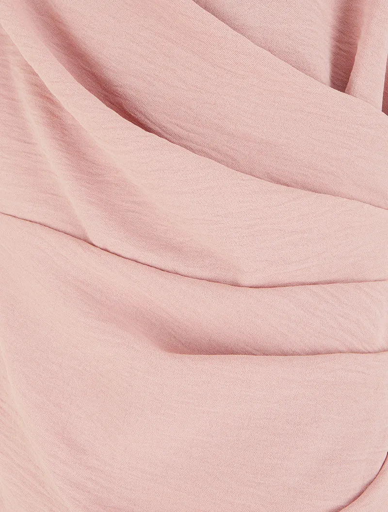 Robe sans manches style portefeuille - Rose