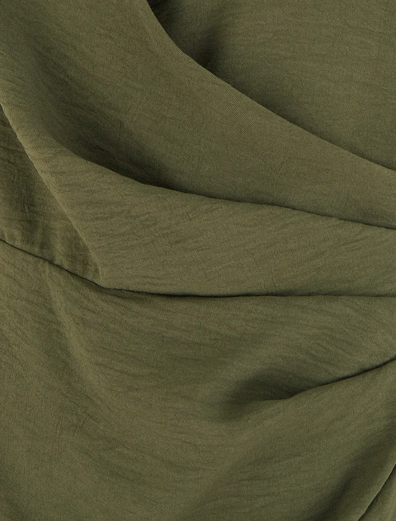 Robe sans manches style portefeuille - Kaki