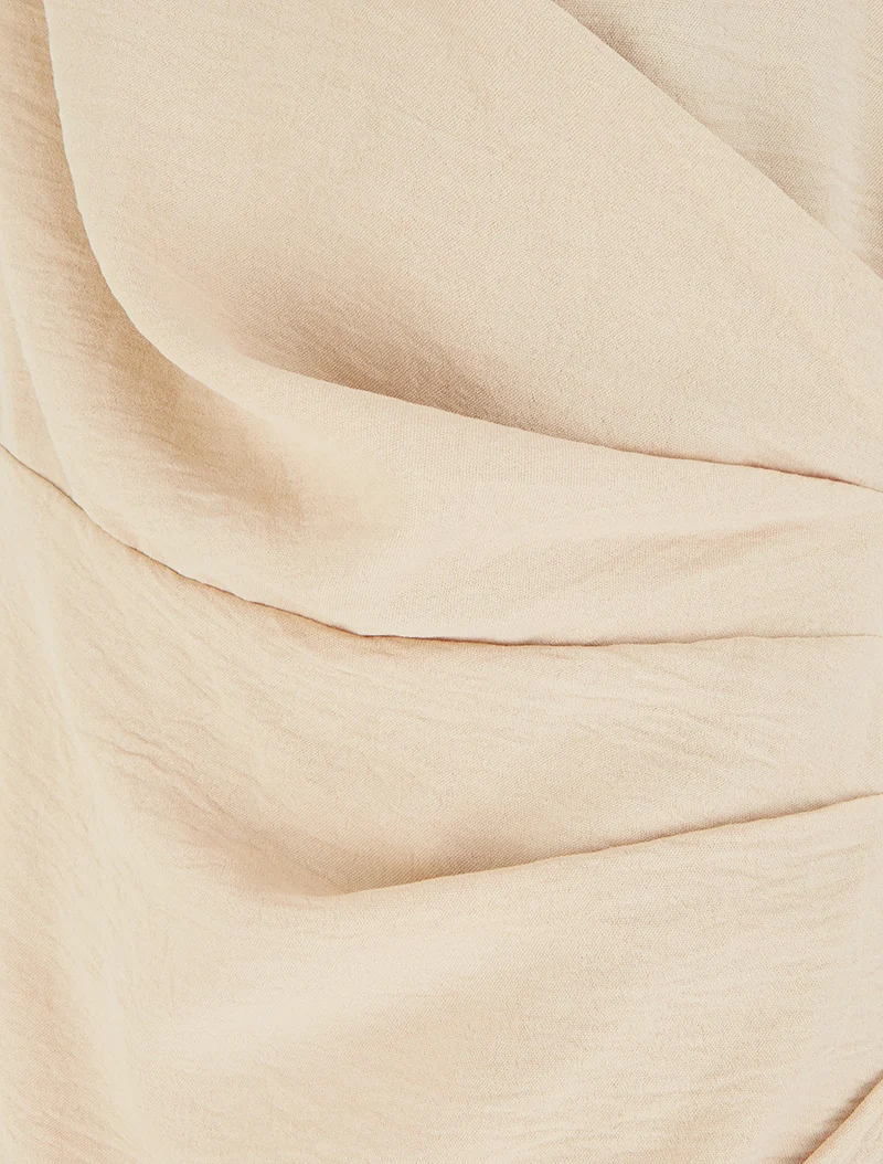 Robe sans manches style portefeuille - Beige