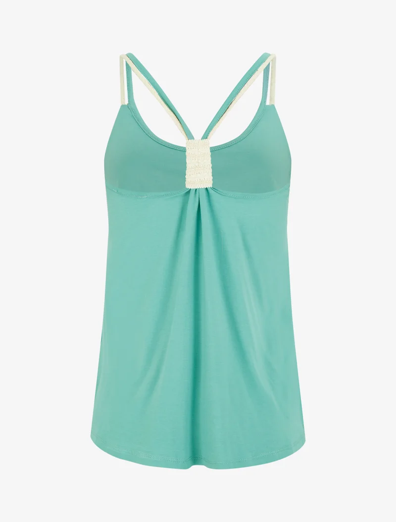 Top à bretelles style cordes - Turquoise