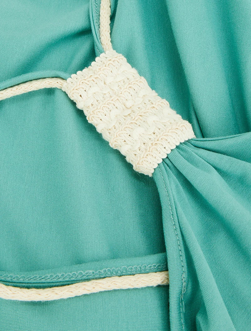 Top à bretelles style cordes - Turquoise