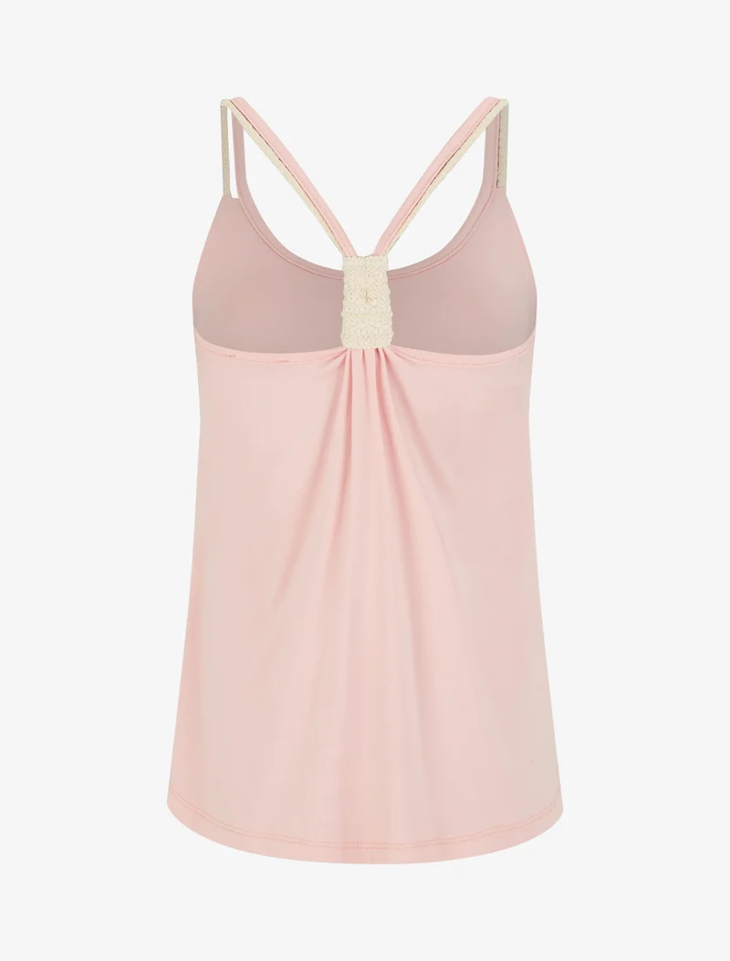 Top à bretelles style cordes - Rose