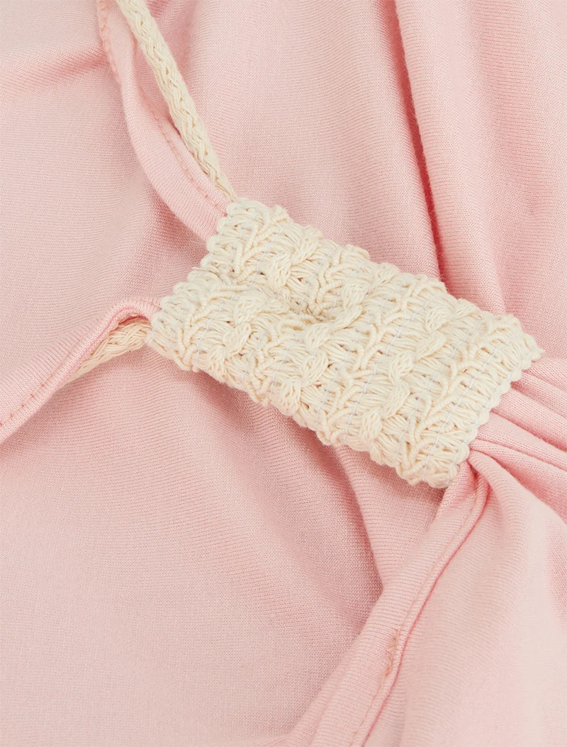 Top à bretelles style cordes - Rose