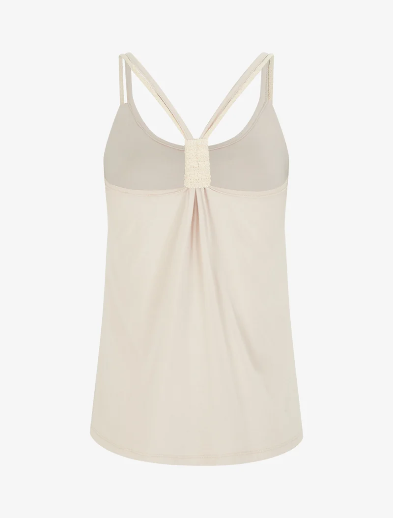 Top à bretelles style cordes - Beige
