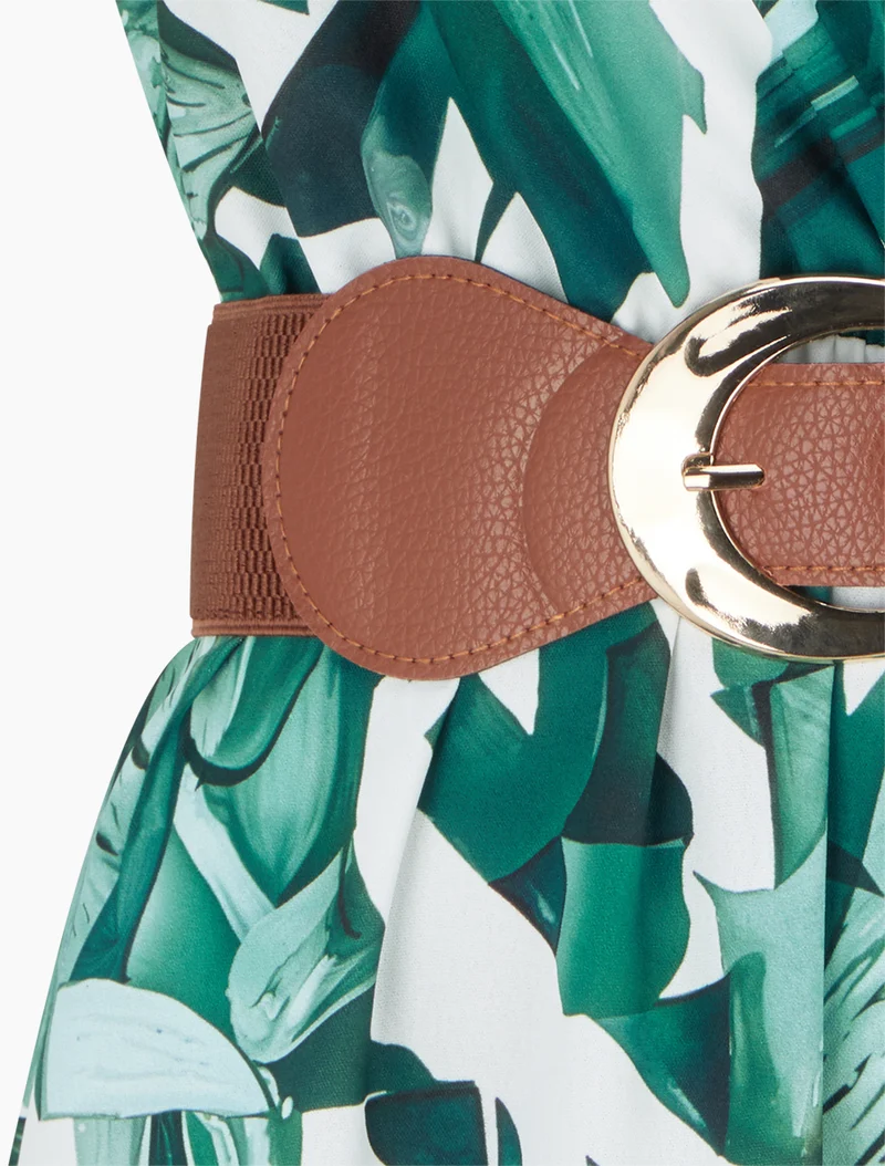 Robe sans manches imprimé fantaisie - Vert