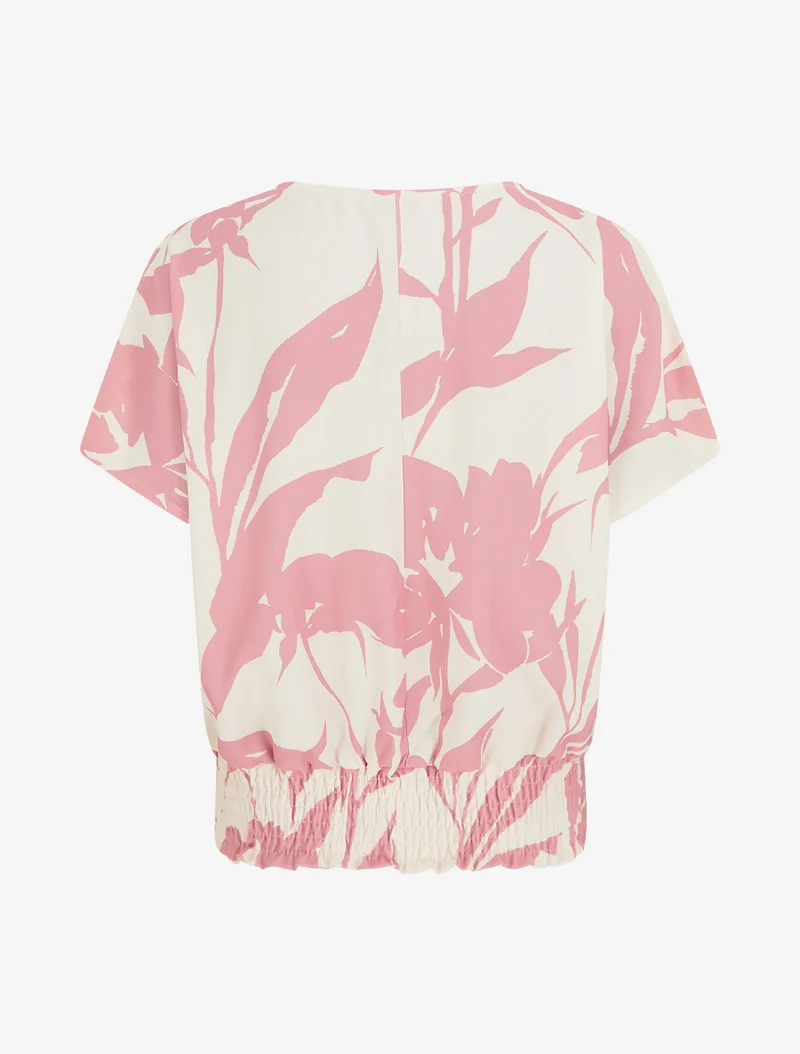 Top coupe boule imprimé floral - Rose