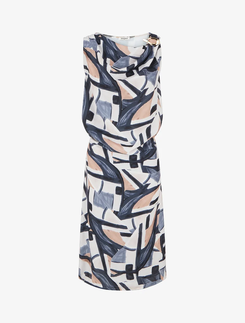Robe droite à taille élastiquée - Noir