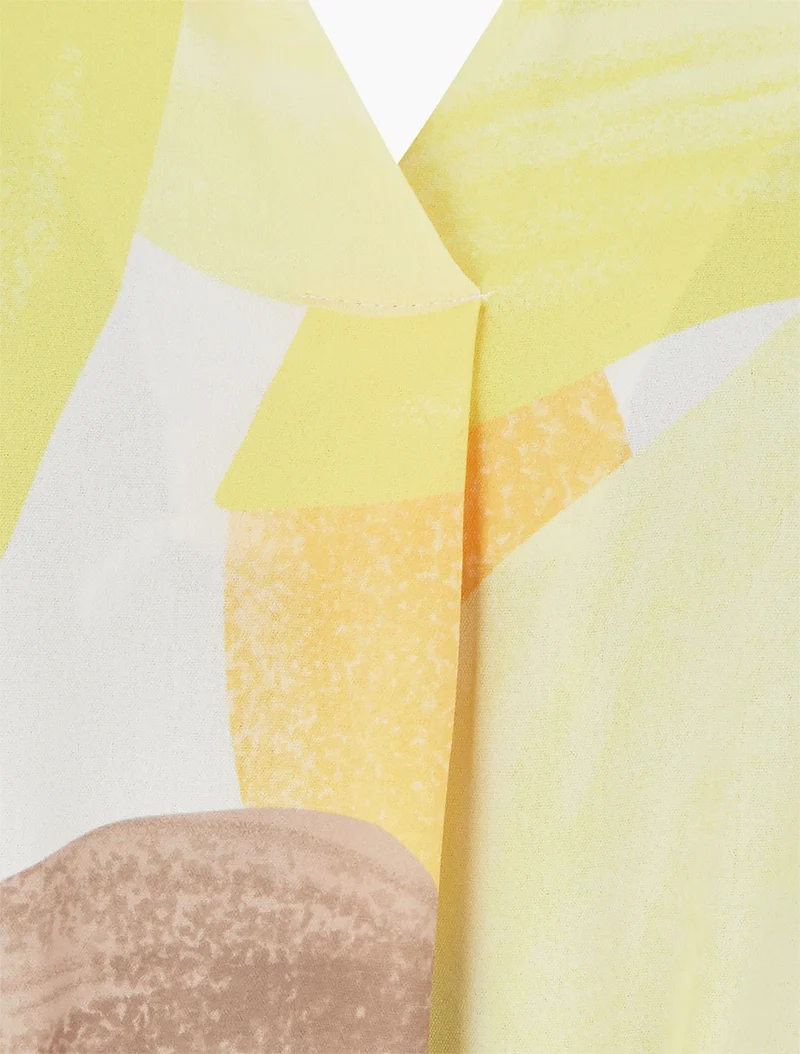 Robe droite ceinturée - Jaune