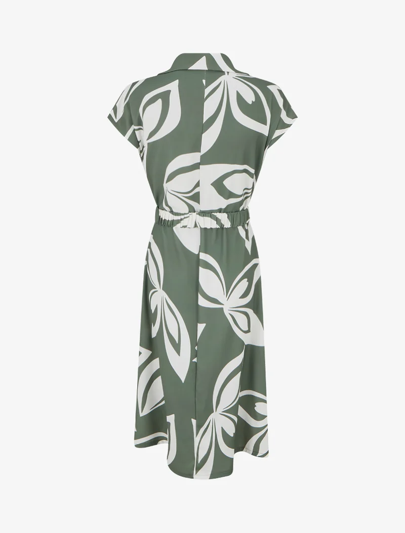 Robe droite ceinturée - Kaki