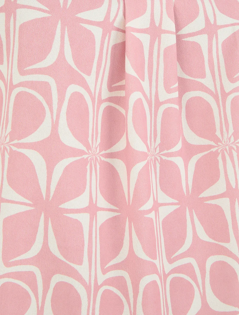 Top droit sans manches imprimé graphique - Rose