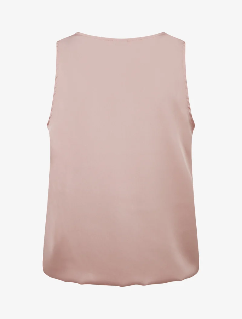 Top satiné coupe boule - Vieux rose