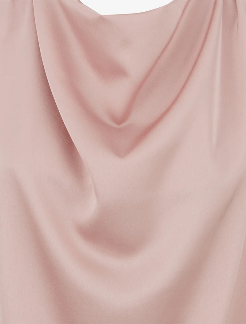 Top satiné coupe boule - Vieux rose
