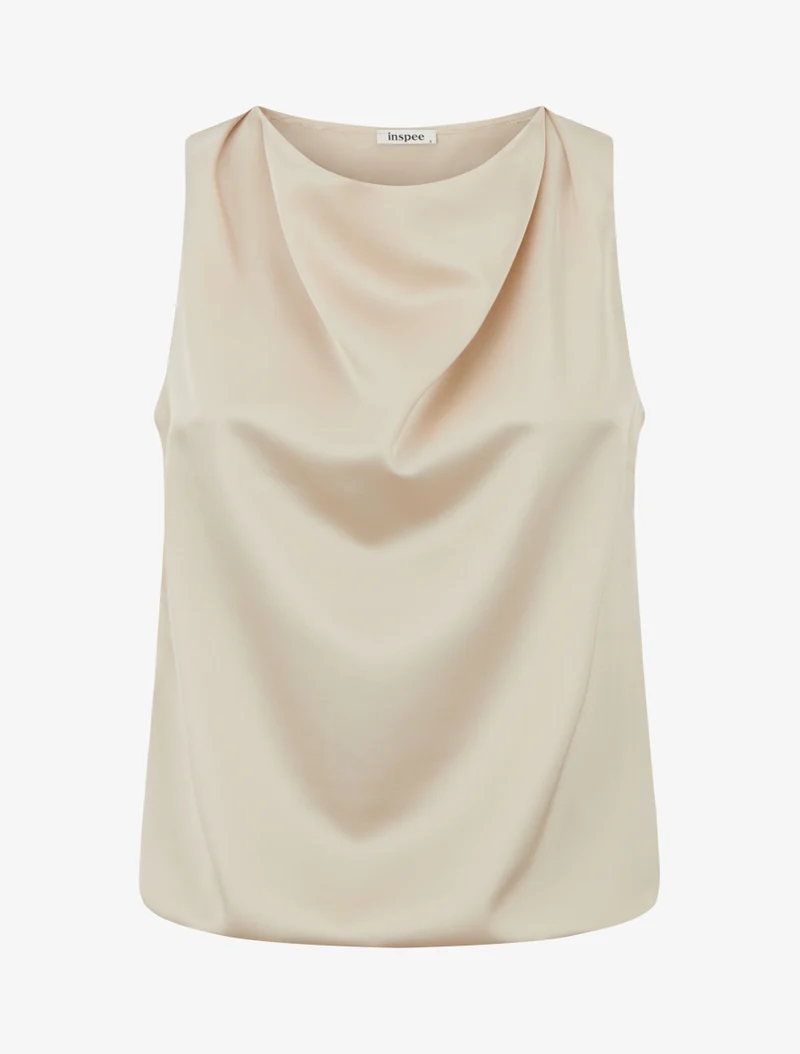 Top satiné coupe boule - Beige