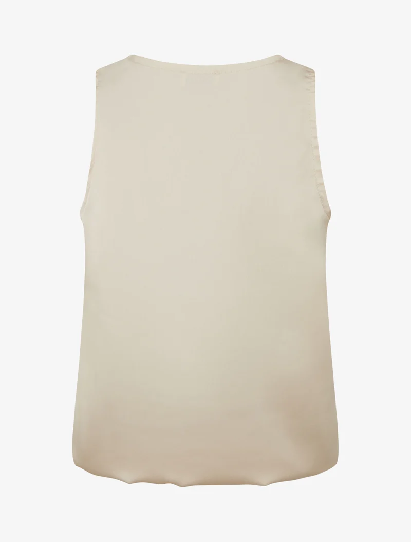 Top satiné coupe boule - Beige