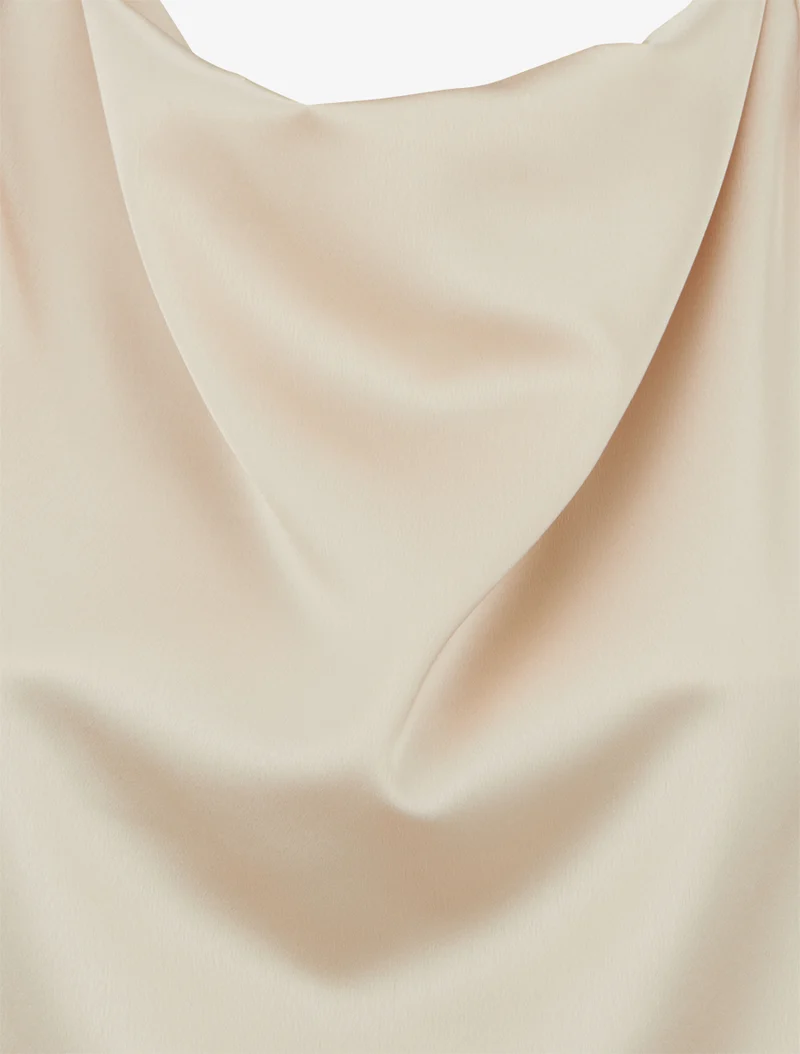 Top satiné coupe boule - Beige